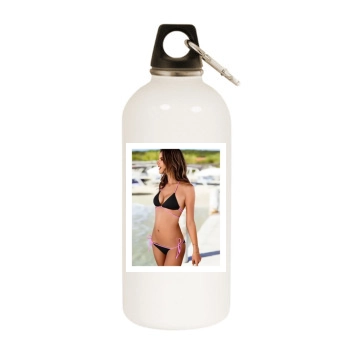 Alessandra Ambrosio White Water Bottle With Carabiner