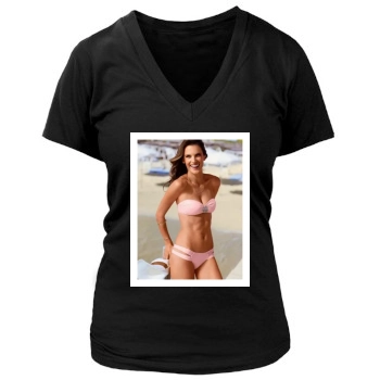 Alessandra Ambrosio Women's Deep V-Neck TShirt