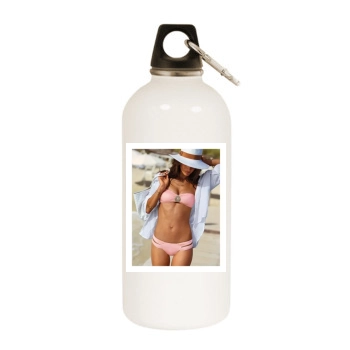 Alessandra Ambrosio White Water Bottle With Carabiner