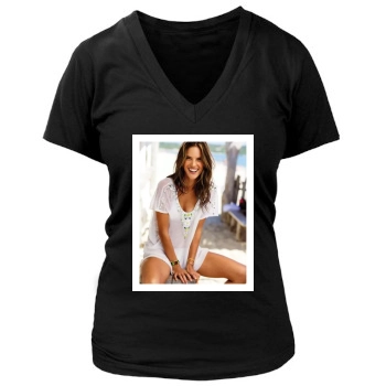 Alessandra Ambrosio Women's Deep V-Neck TShirt