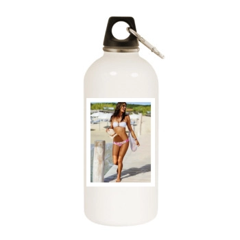 Alessandra Ambrosio White Water Bottle With Carabiner