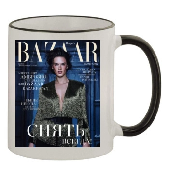 Alessandra Ambrosio 11oz Colored Rim & Handle Mug