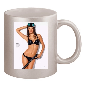 Alessandra Ambrosio 11oz Metallic Silver Mug