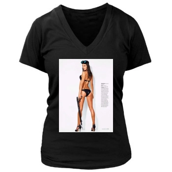 Alessandra Ambrosio Women's Deep V-Neck TShirt