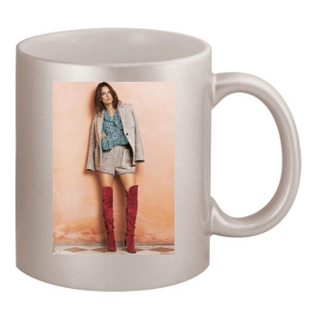 Alessandra Ambrosio 11oz Metallic Silver Mug