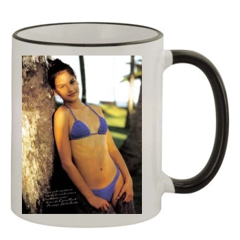 Alessandra Ambrosio 11oz Colored Rim & Handle Mug