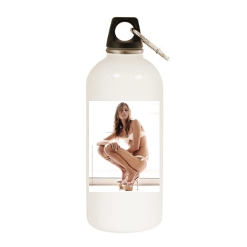 Alessandra Ambrosio White Water Bottle With Carabiner