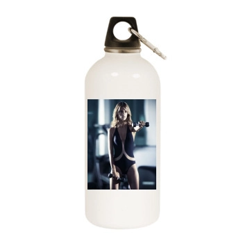 Alessandra Ambrosio White Water Bottle With Carabiner