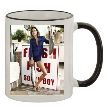 Alessandra Ambrosio 11oz Colored Rim & Handle Mug