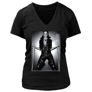 Alessandra Ambrosio Women's Deep V-Neck TShirt