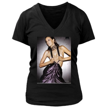 Alessandra Ambrosio Women's Deep V-Neck TShirt