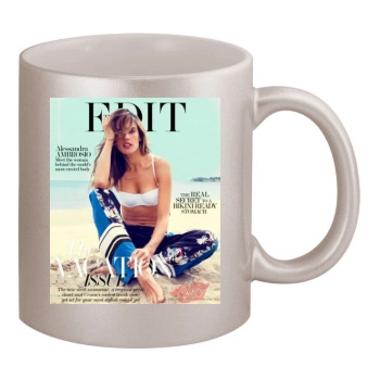 Alessandra Ambrosio 11oz Metallic Silver Mug