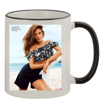 Alessandra Ambrosio 11oz Colored Rim & Handle Mug