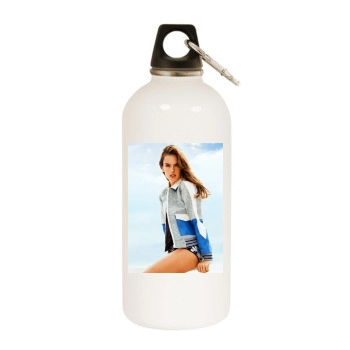 Alessandra Ambrosio White Water Bottle With Carabiner