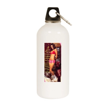 Alessandra Ambrosio White Water Bottle With Carabiner