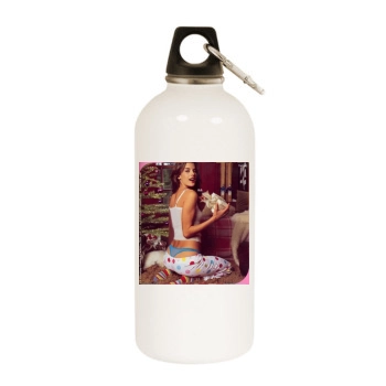 Alessandra Ambrosio White Water Bottle With Carabiner