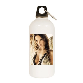 Alessandra Ambrosio White Water Bottle With Carabiner