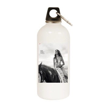 Alessandra Ambrosio White Water Bottle With Carabiner