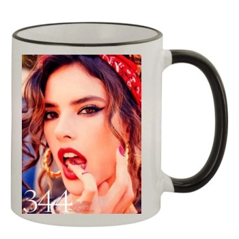 Alessandra Ambrosio 11oz Colored Rim & Handle Mug