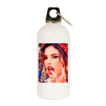 Alessandra Ambrosio White Water Bottle With Carabiner