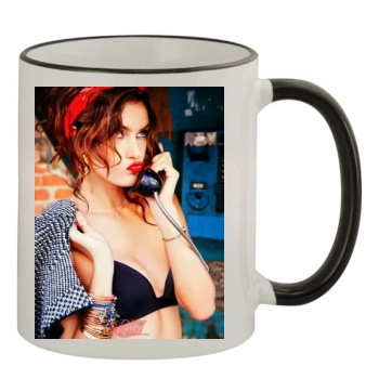 Alessandra Ambrosio 11oz Colored Rim & Handle Mug