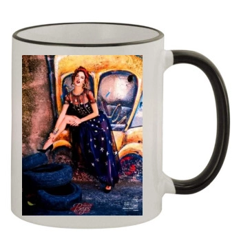 Alessandra Ambrosio 11oz Colored Rim & Handle Mug