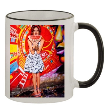 Alessandra Ambrosio 11oz Colored Rim & Handle Mug