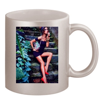 Alessandra Ambrosio 11oz Metallic Silver Mug