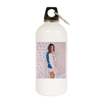 Alessandra Ambrosio White Water Bottle With Carabiner