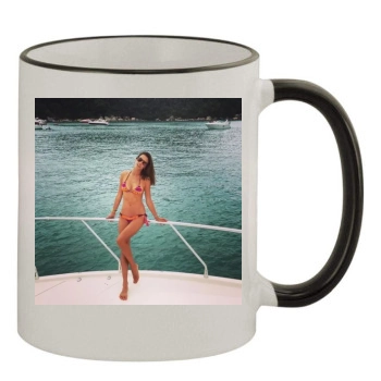 Alessandra Ambrosio 11oz Colored Rim & Handle Mug