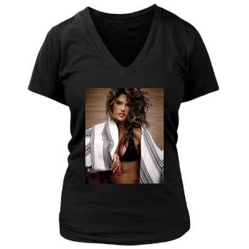 Alessandra Ambrosio Women's Deep V-Neck TShirt