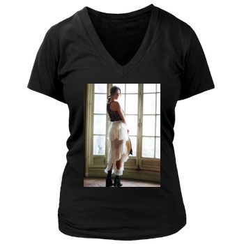 Alessandra Ambrosio Women's Deep V-Neck TShirt