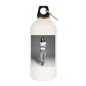 Alessandra Ambrosio White Water Bottle With Carabiner