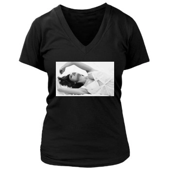 Alessandra Ambrosio Women's Deep V-Neck TShirt