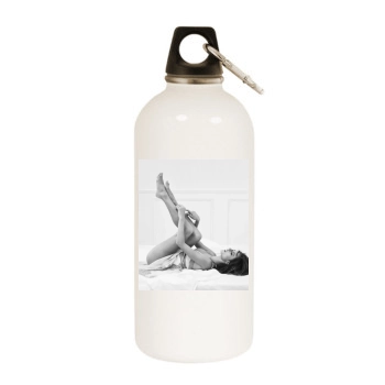 Alessandra Ambrosio White Water Bottle With Carabiner