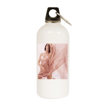 Alessandra Ambrosio White Water Bottle With Carabiner