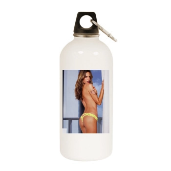 Alessandra Ambrosio White Water Bottle With Carabiner