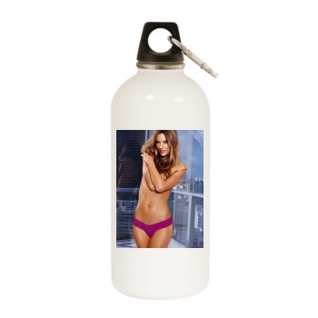 Alessandra Ambrosio White Water Bottle With Carabiner