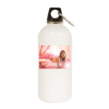 Alessandra Ambrosio White Water Bottle With Carabiner