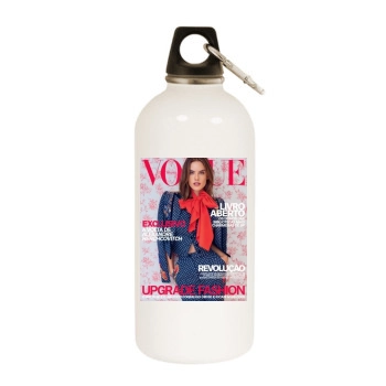 Alessandra Ambrosio White Water Bottle With Carabiner