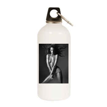 Alessandra Ambrosio White Water Bottle With Carabiner