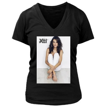 Alessandra Ambrosio Women's Deep V-Neck TShirt