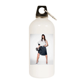 Alessandra Ambrosio White Water Bottle With Carabiner