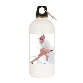 Amanda Seyfried White Water Bottle With Carabiner