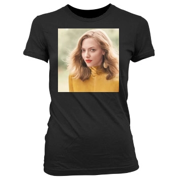 Amanda Seyfried Women's Junior Cut Crewneck T-Shirt