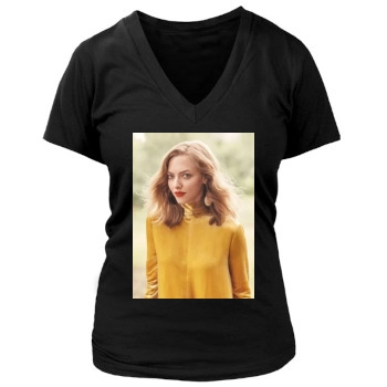 Amanda Seyfried Women's Deep V-Neck TShirt