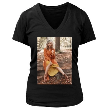 Amanda Seyfried Women's Deep V-Neck TShirt