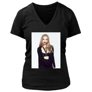 Amanda Seyfried Women's Deep V-Neck TShirt