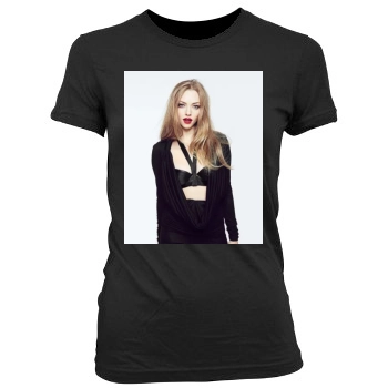 Amanda Seyfried Women's Junior Cut Crewneck T-Shirt