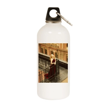 Amanda Seyfried White Water Bottle With Carabiner